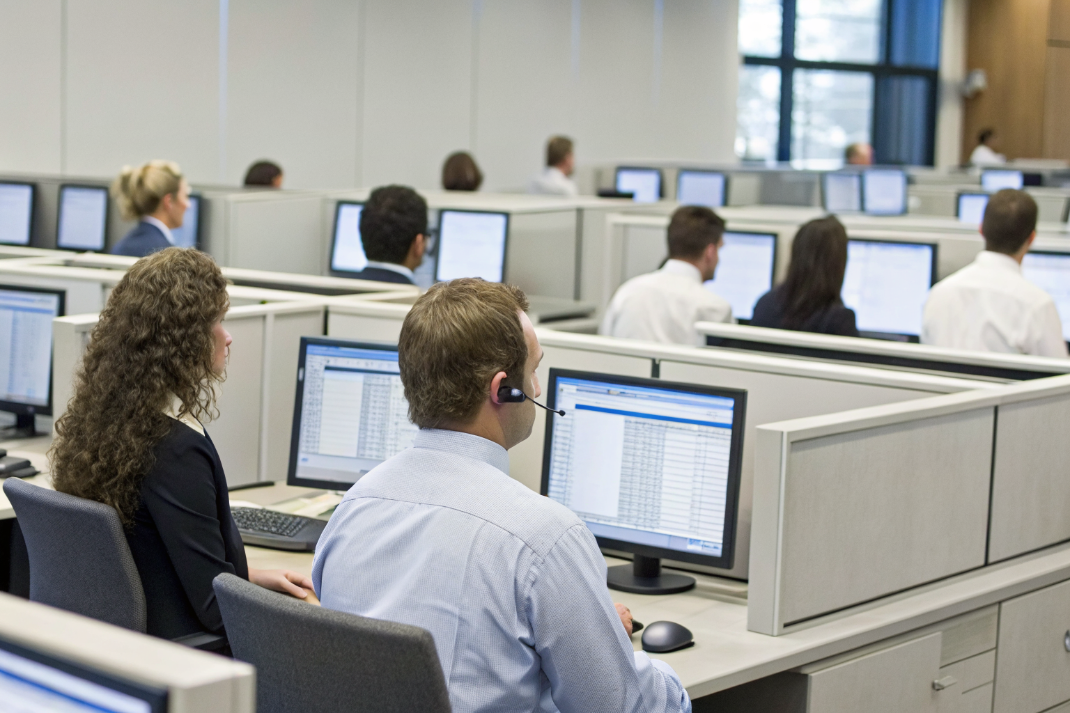 Human resources office conducting background checks.