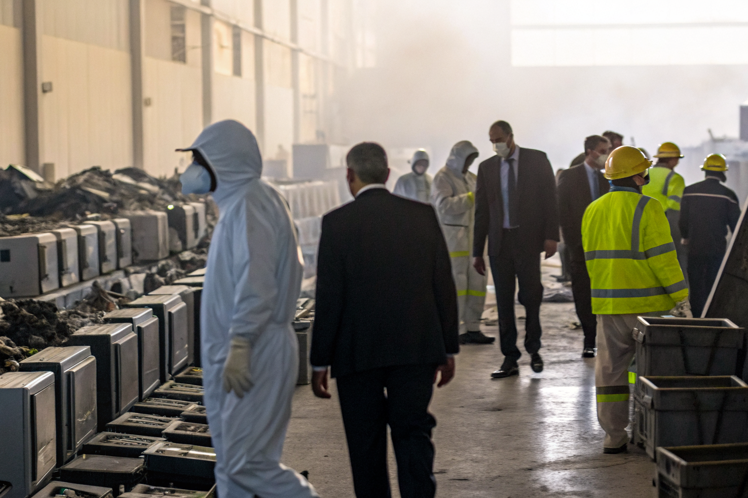 Auditors arriving unexpectedly at a facility.